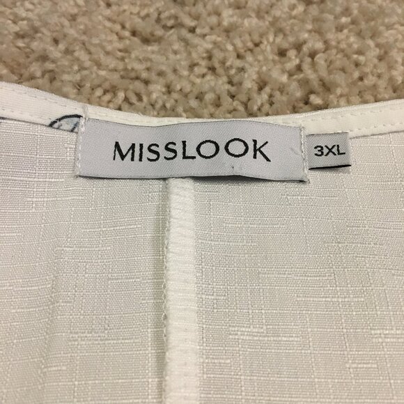 Cotton & Linen Blend Butterfly Babydoll Blouse - Picture 8 of 14